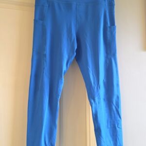 Zyia Active Bright Blue Leggings with Side Pockets